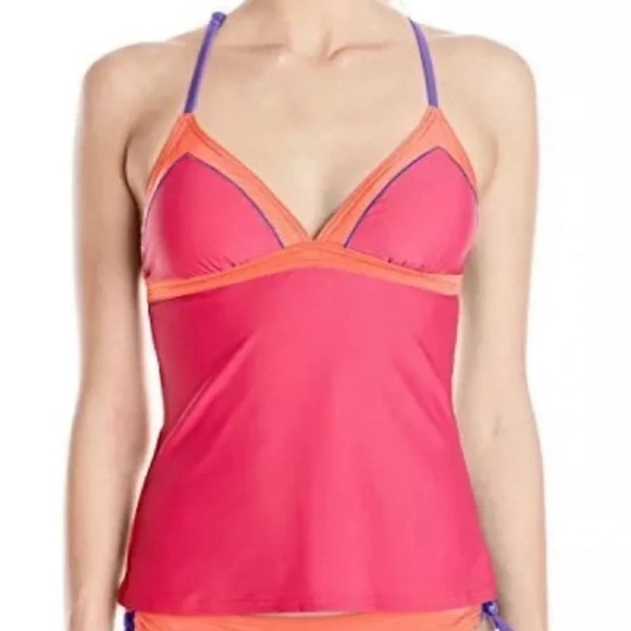 Prana Other - Prana Aleka Halter Racerback Tankini Swim Top Azalea Pink